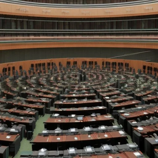 Des loups verts attaquent en meute le parlement de l union européene situé à Bruxelles, chassent les occupants du bâtiment. Details ultimes. 4k. Qualité de la lumière maximale. Qualité des ombres maximales. Qualité image maximale. Prends comme image de référence pour le parlement de l Union Européenne le berlaymont.