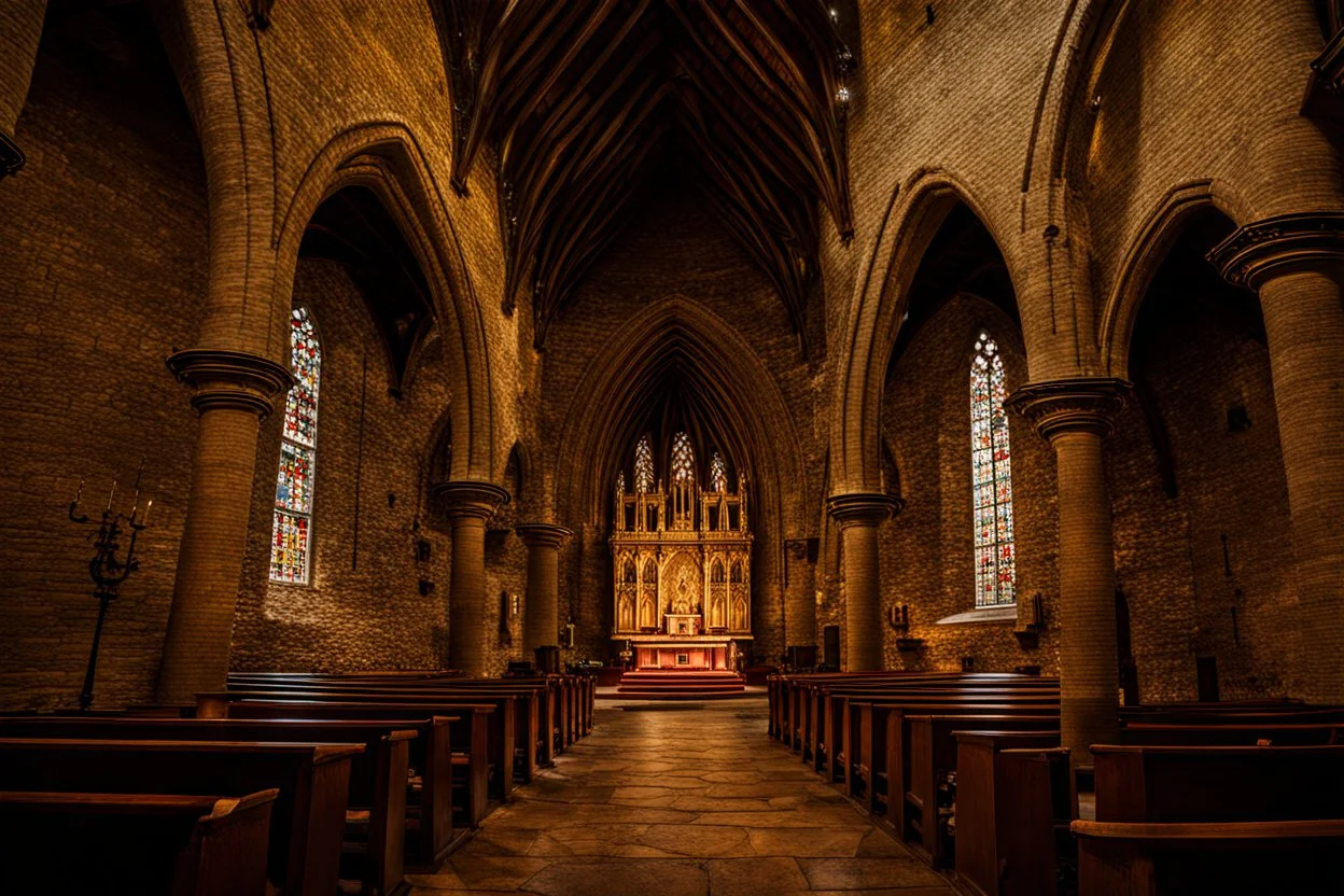 interior of medieval church