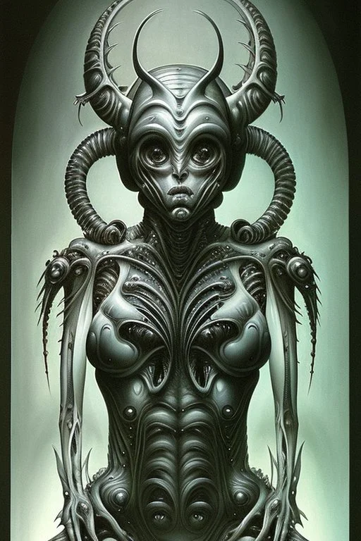 Biomorphic Biomechanical Alien Queen by Giger