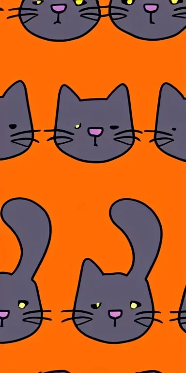 Wallpaper cat orange cartoon