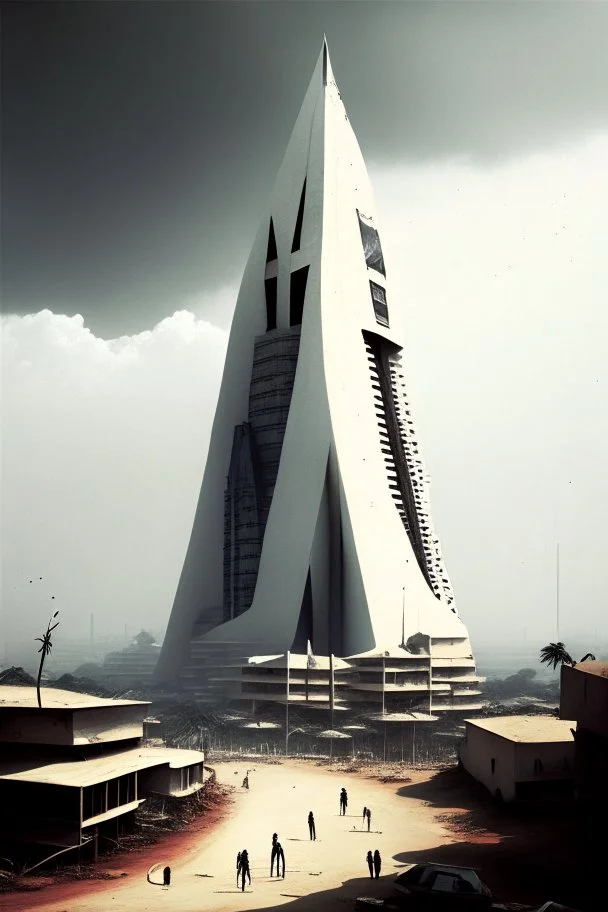 big pointy white dystopian uganda