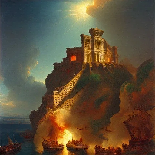  Naples gulf style SCHOOL OF NAPLES SECOND HALF OF THE XIX CENTURY, VESUVIO, ERUPTION