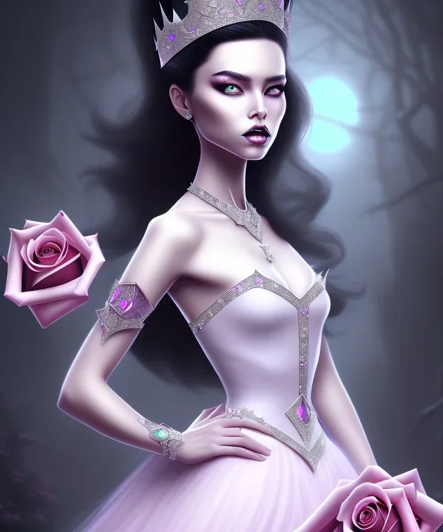 evil princess rose diamonds black hair full image