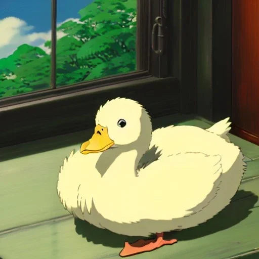 A Drunk White Duck in a tavern