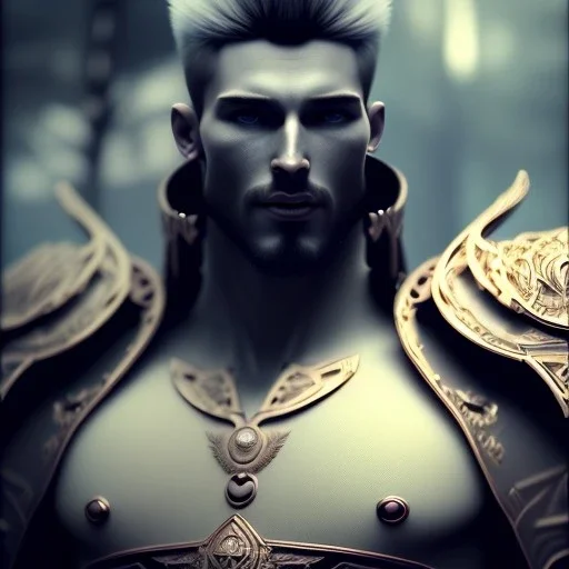 Badass warrior masculina man figure,close-up, soft lighting, polaroid,outdoors,macro lens, cinematic, unreal engine 5, 8k, hyper realistic. ambient lighting, elegant,hyperphotorealistic, epic composition,cinematic lighting, hyperphotomaximalist, masterpiece,epic composition, tilt shift blur, by japbun2-40