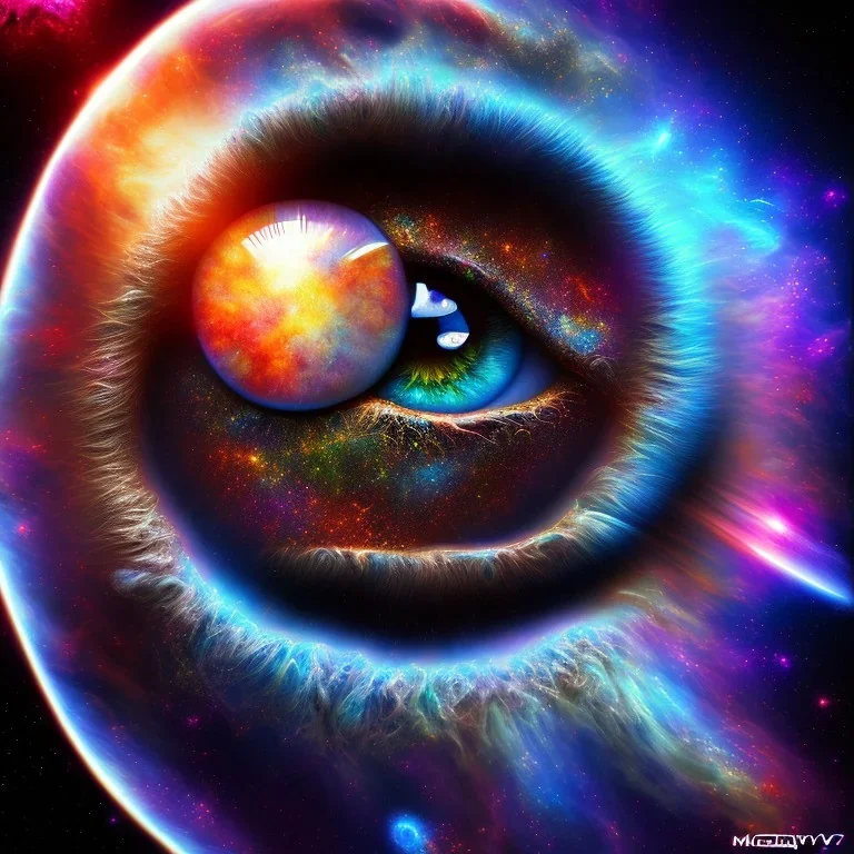 Ultra detailed cosmic In a eyeball