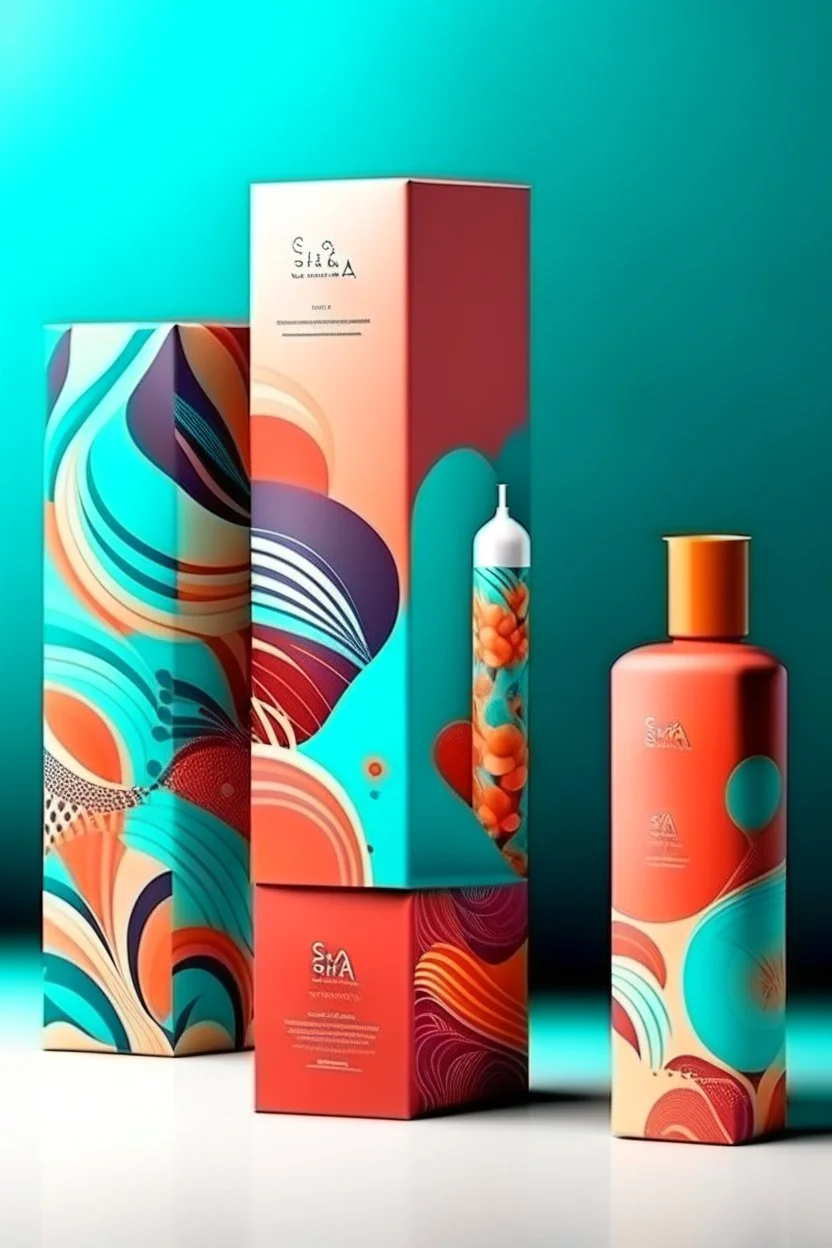 spa and beauty, abstract colors on the packaging design template