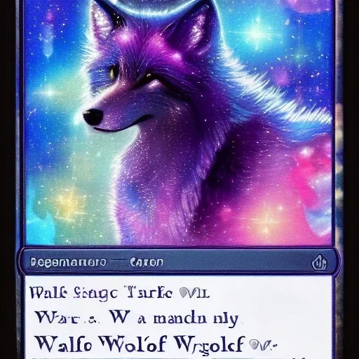 A magical sparkle wolf