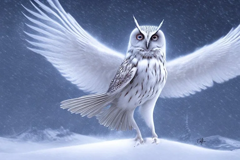 snow winged OWL