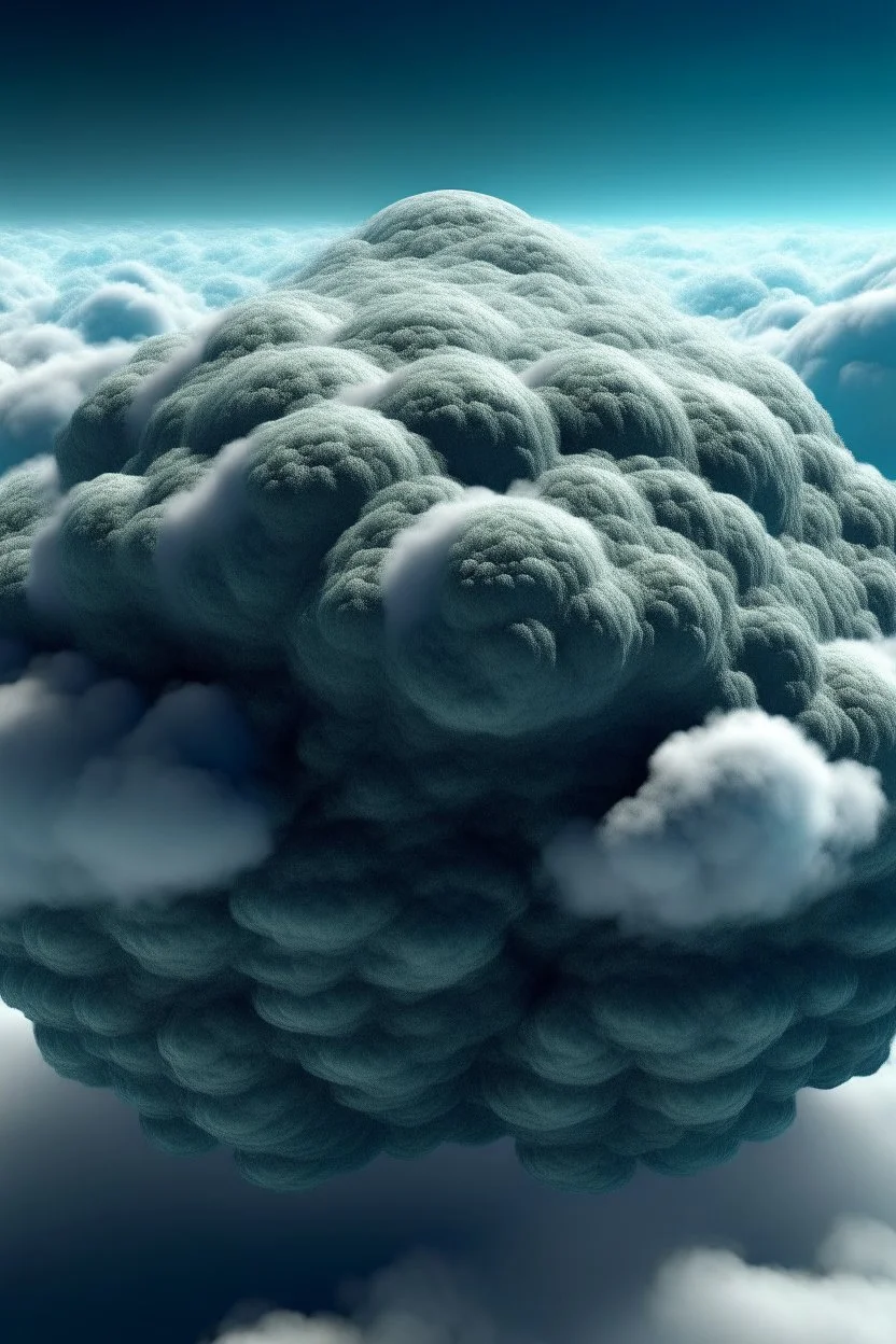 un immense nuage en forme de monstre agressif, aussi gros que la planète terre.