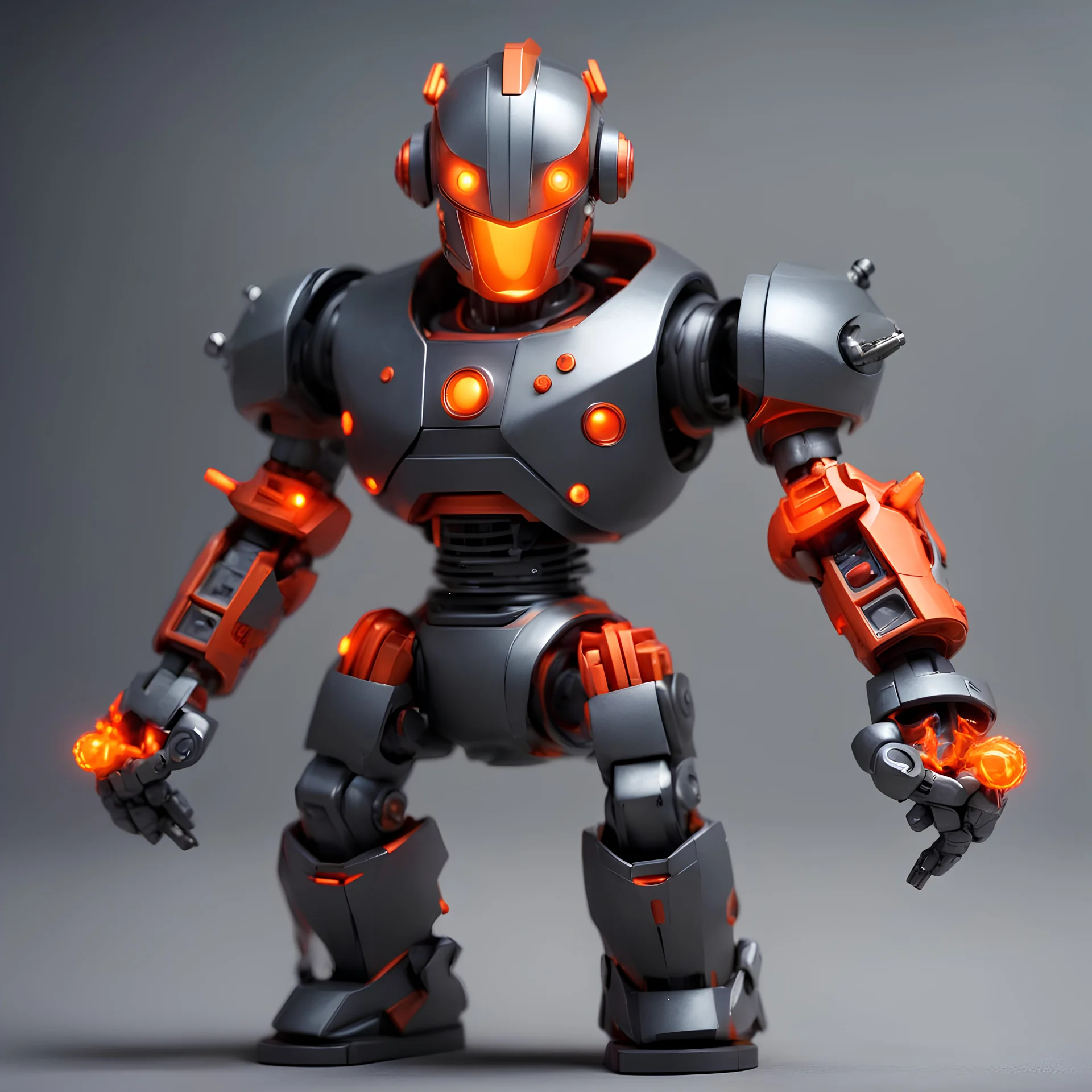 Magnet Man who is a robot master, dark grey with orange-red armor a helm with a magnet on it and fires magnets that crush foes, Masterpiece, Best Quality, Nightmare Fuel, horror