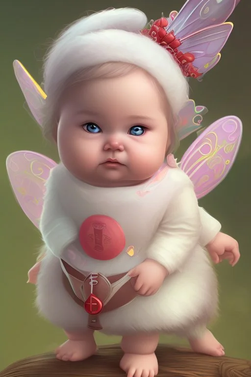 Cute and fat fairy toddler