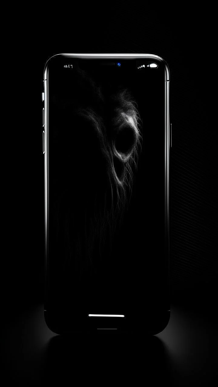 Your phone's background image represents an extremely dark and mysterious scene. The image features a pitch-black background, creating an aura of mystery and intrigue. Deep within the image, a cryptic monster is faintly visible, sporting a sly smile on its face. The monster's features appear enigmatic and profound, capturing the viewer's attention and arousing curiosity. The monster is subtly portrayed in the image, making it seem like a part of another mysterious world. The dark colors and dee
