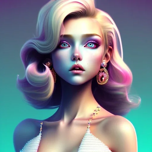 blonde woman teenager, purpurin, velvet coat, gradient color, BLUE, PINK, CYAN, neon, insanely detailed, 16k resolution, perfect eyes, cinematic smooth, intricate detail