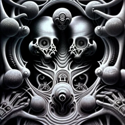 H. R. Giger and M. C. Escher