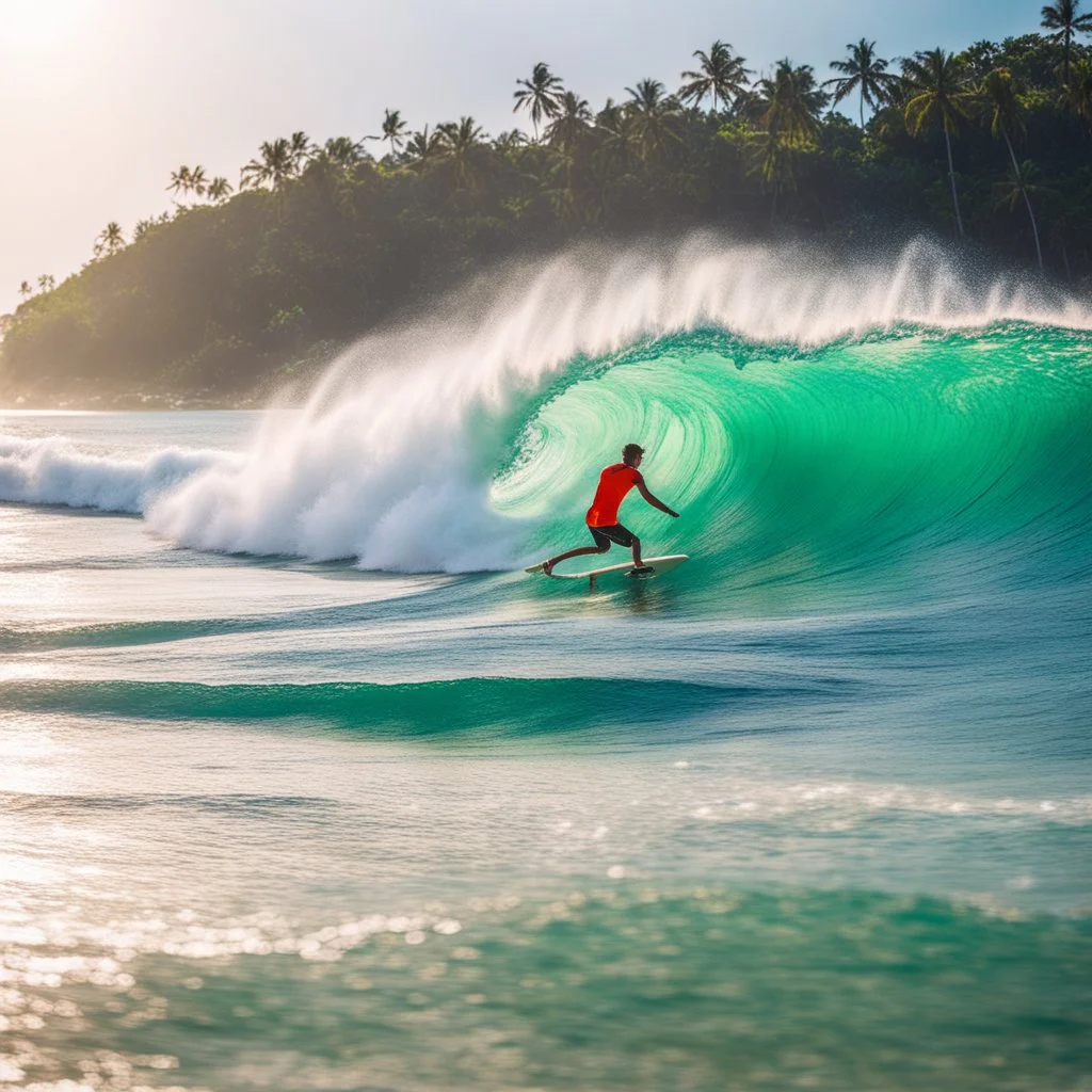 Surfing on the Main Reef of Hikkaduwa Where the waves are big and the vibes are true We're chasing the thrill, feeling so alive In this paradise, where the surfers thrive