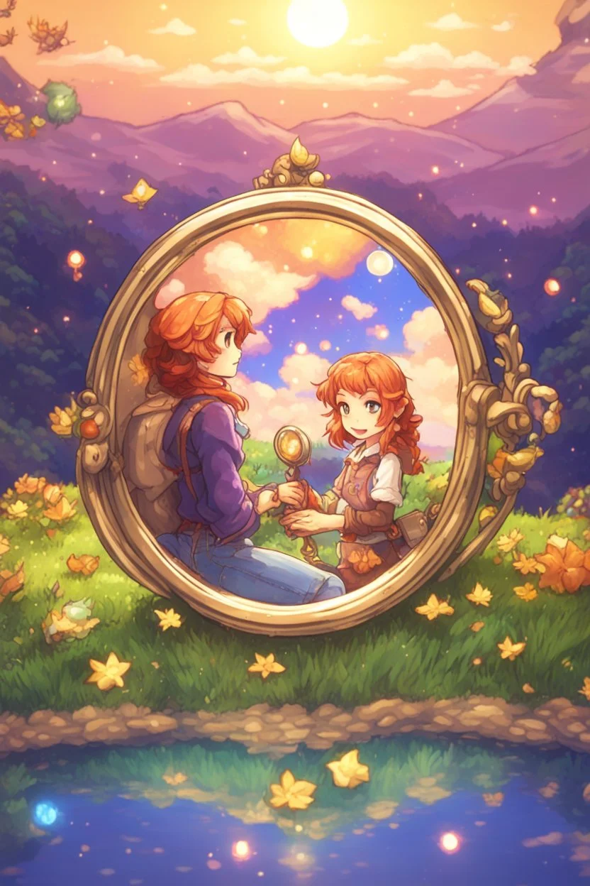 Pocket Mirror GoldenerTraum, stardew valley style