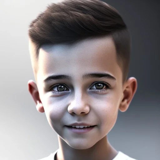 beautiful smooth realistic white/black male boy, 4 y/o boy, run on dark cosmos background, extremely sharp detail, finely tuned detail, ultra high definition, 8k, unreal engine 5, ultra sharp focus, smile teeth, happy