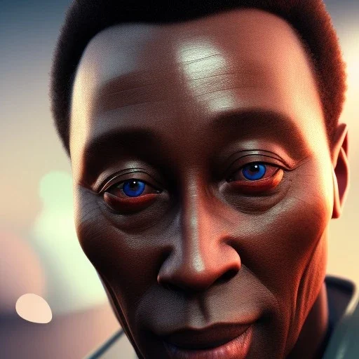 Legend pele,shallow depth of field 50, macro lens, unreal engine 5, ultra detailed, realistic