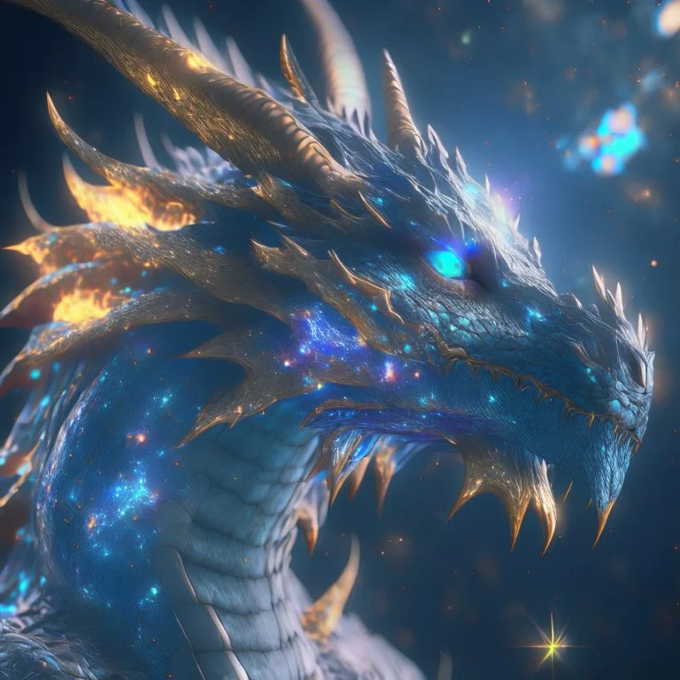 etheral dragon, galactic, cosmos, unreal engine 5, 8k resolution, photorealistic, ultra detailed