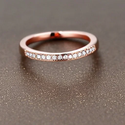 delicate thin ring with diamond dust, knot, rose gold, thin ring