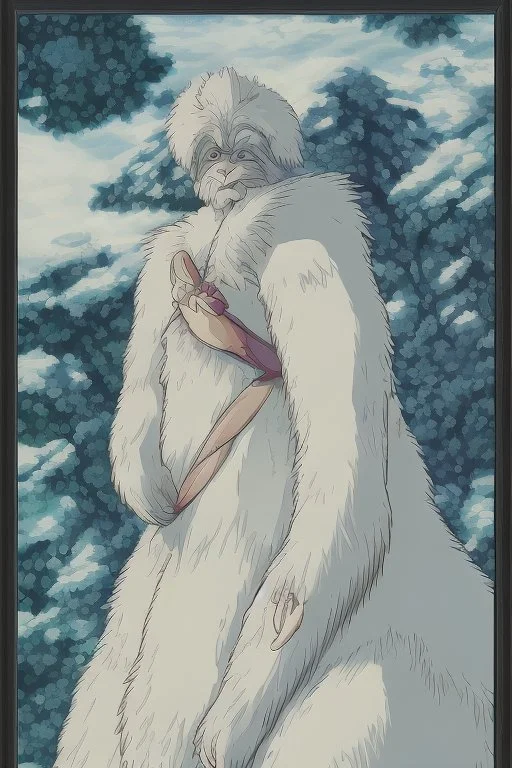 painting, portrait of an Epi-Yeti, 8k, highly detailed high, Kananaskis country