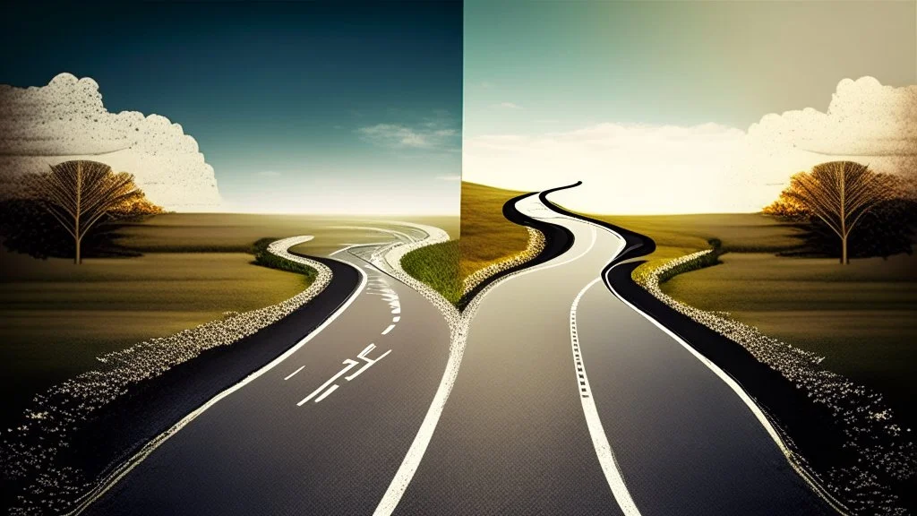 An image representing the journey of self-development and personal growth, depicting a long road stretching forward, symbolizing the sustainable path towards achieving personal goals and enhancing individual capabilities. The image conveys self-improvement and the pursuit of continuous enhancement through the fundamental steps presented in the article.