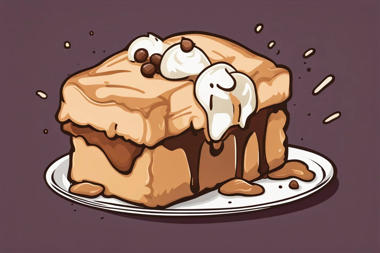 deep fried cheesecake bite, with a bite taken out clean vector style, bold outline