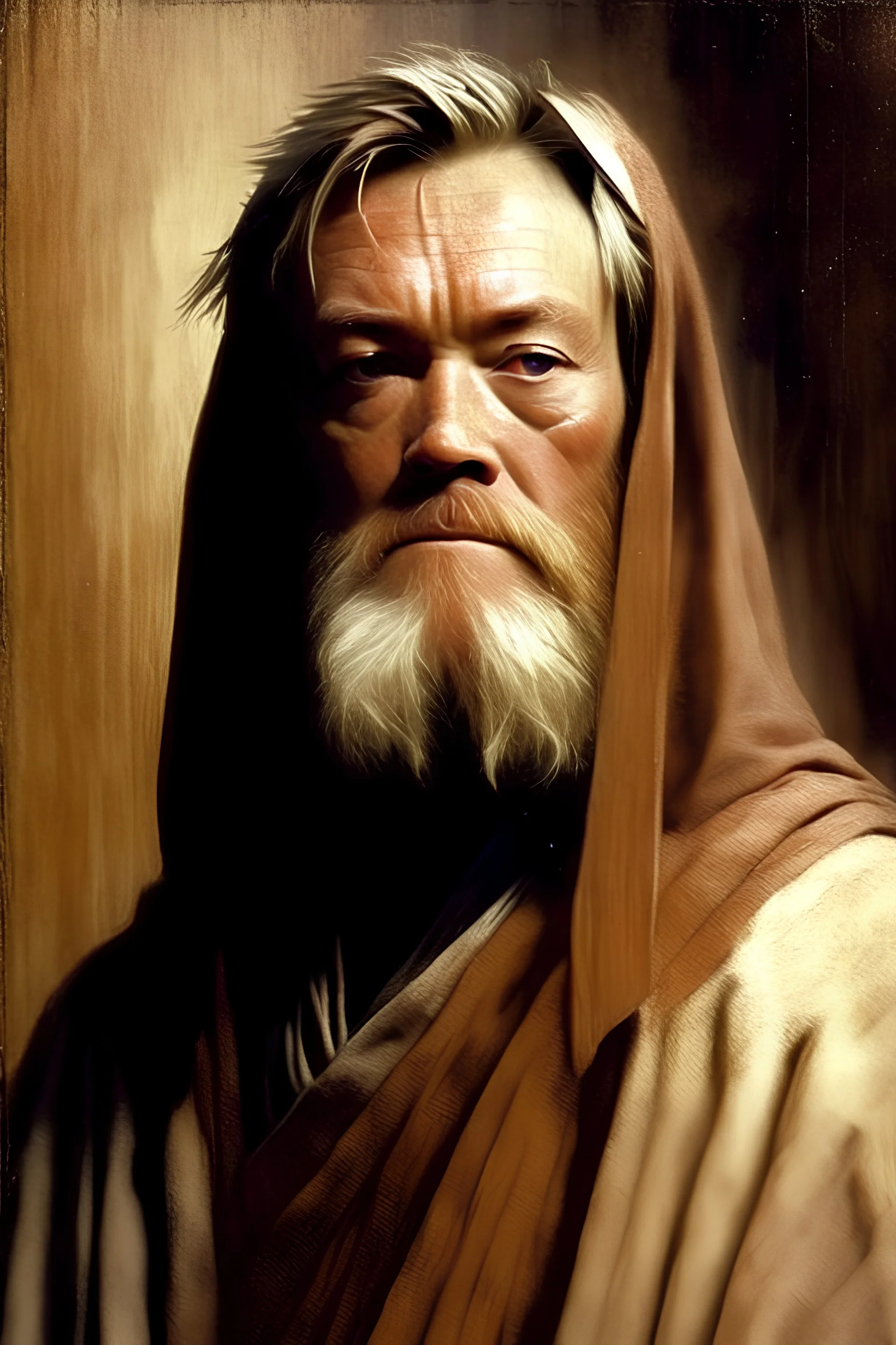 portrait of Obi-Wan Kenobi by Leonardo Da Vinci