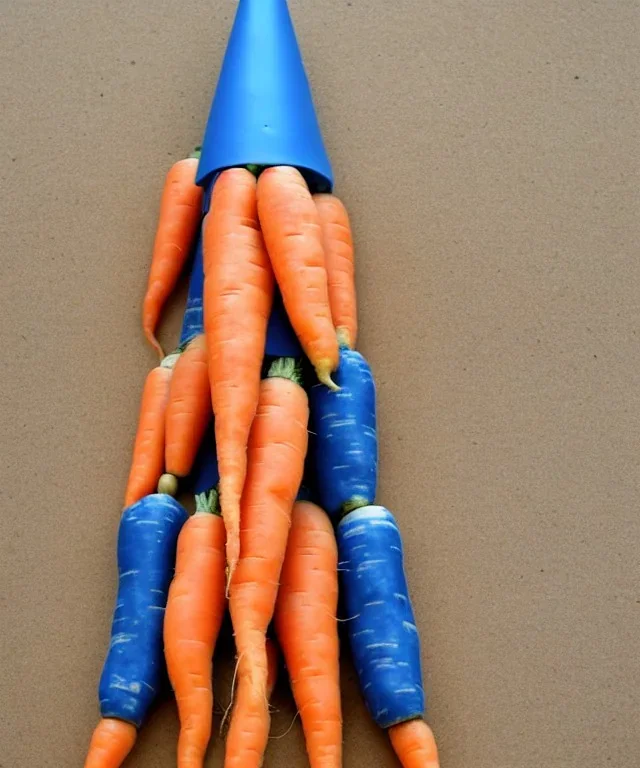 space rocket made of carrots