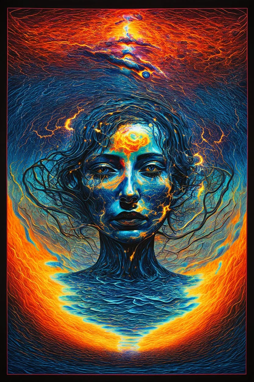 storm inside you; neo-surrealistic optical art