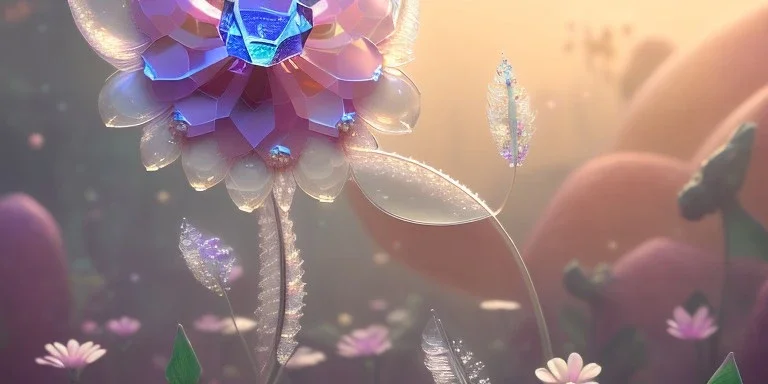 crystal subtle flower in a galactic ambiance beautiful fairy, transparent, delicate colors, in the foreground, full of details, smooth，soft light atmosphere, light effect，vaporwave colorful, concept art, smooth, extremely sharp detail, finely tuned detail, ultra high definition, 8 k, unreal engine 5, ultra sharp focus