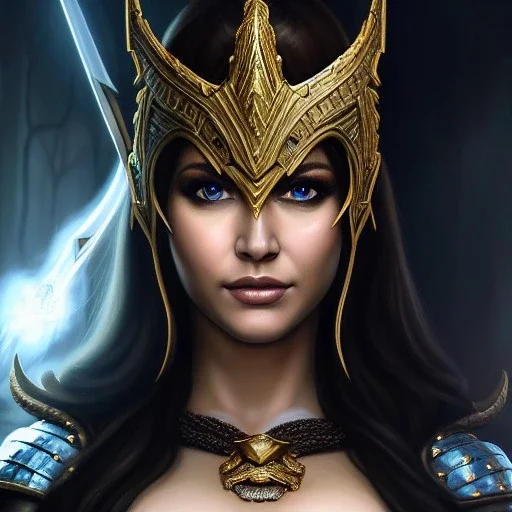 ultra detailed fullbody Portrait in oil on canvas of a beautiful busty woman with Skyrim Dragon priest mask and armor,extremely detailed digital painting, extremely detailed face,crystal clear Big eyes, mystical colors ,perfectly centered image, perfect composition,rim light, beautiful lighting, 8k, stunning scene,extremely sharp detail, finely tuned detail, ultra high definition raytracing, in the style of robert e howard and pablo oliveira and Ken Kelley and Ohrai Noriyoshi and Simon Bisley