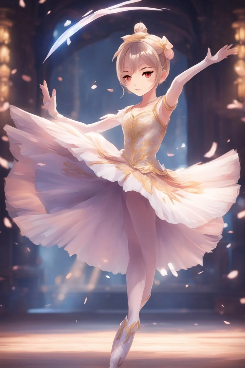 ballerina in the style of genshin impact