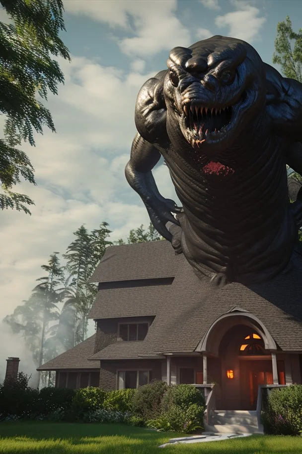 House monster, unreal engine 5, 8k resolution, photorealistic, ultra detailed, by greg rutowski