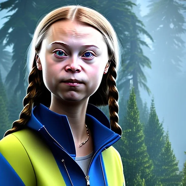  Greta Thunberg Wearing make up avatar in pandora