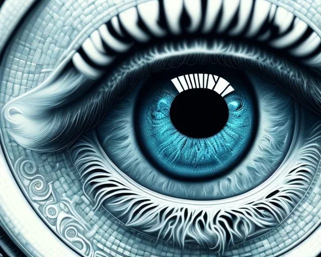 a detailed illustration of eye, intricate details, ultra realistic, meticulously detailed iris, bright colors, perfectly round eye, MidJourney style