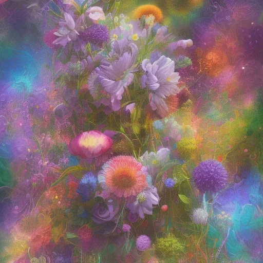 Flower, monde, sihloueth, pastel colors, abstract art, garden