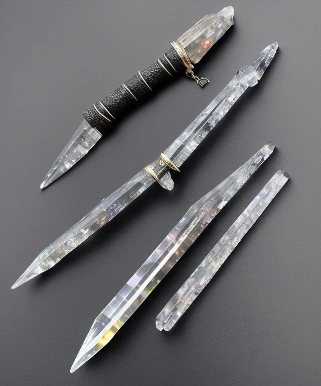 healing quartz crystal shaped as dagger