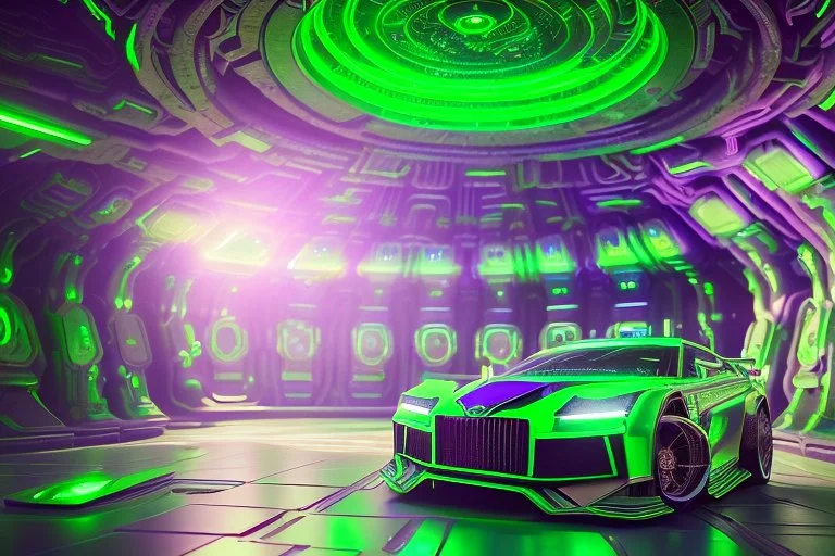 green and purple crystal cosmic and galactic ambiance cinema4d sci-fi futuristic tunnel, full of details, smooth, bright sunshine,soft light atmosphere, light effect,vaporwave colorful, concept art, smooth, extremely sharp detail, finely tuned detail, ultra high definition, 8 k, 16k, unreal engine 5, ultra sharp focus