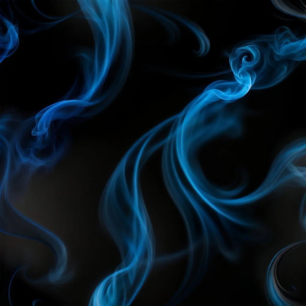 swirling blue and black smoke