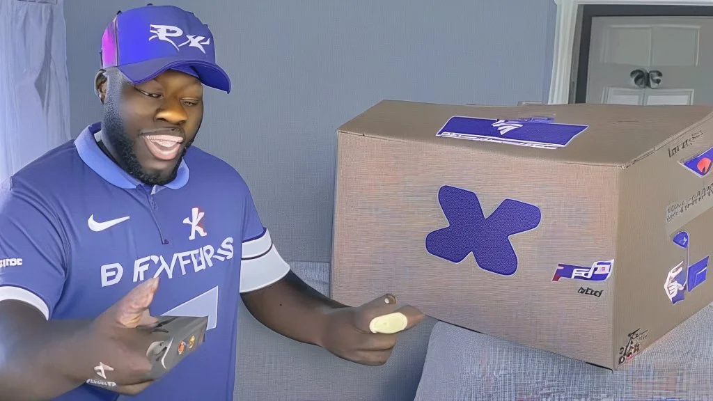 Tyrone takes playstation5 controller from fedex delivery