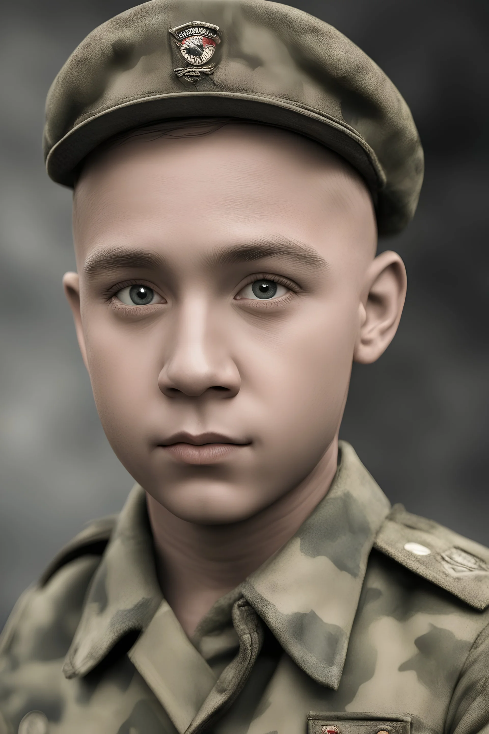 facial portrait - Band of Brothers, Captain Charlie Brown, WWII camouflage battle dress uniform, Professional quality full color photography by Ansel Adams - 4k UHD, Ultra-realistic, Hyper realistic, Photorealistic, Realistic, absolute Reality