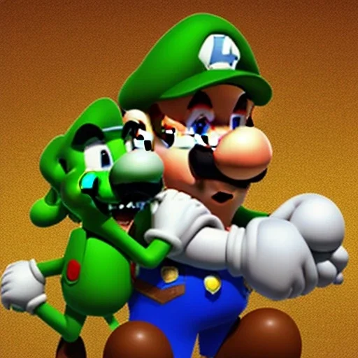 luigi qui pete sur mario