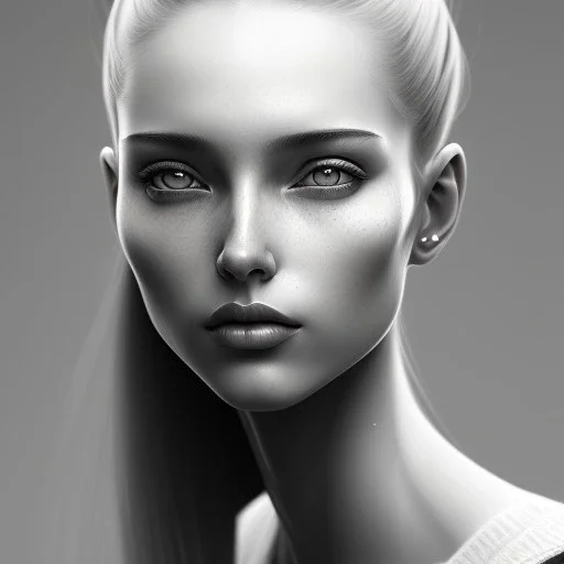 #Digital 2D #Fantasy #Illustration #Portraits #portrait #semirealism #semirealistic #semirealisticportrait #illustration #gulakova-viktoria #monocromatic #monochrome #monocrome art #monochrome portrait #black and white #girl #ponytail #look