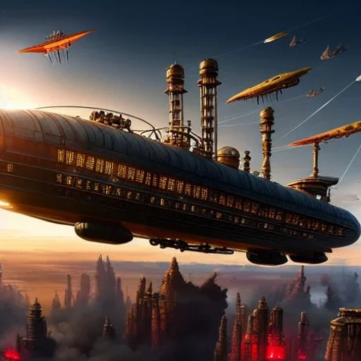 fullbody Drawing of 'sketch of steampunk Airship as in the movie mortal engines(2018)',intricate detail,andrea bonelli,Kilian Eng,Ohrai,evan lee,Aleksandr Sidelnikov,KyuYong Eom,three quarters frontal aerial view,toned colors,32k