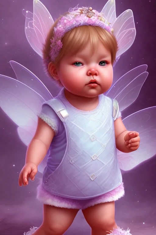 Cute and fat fairy toddler