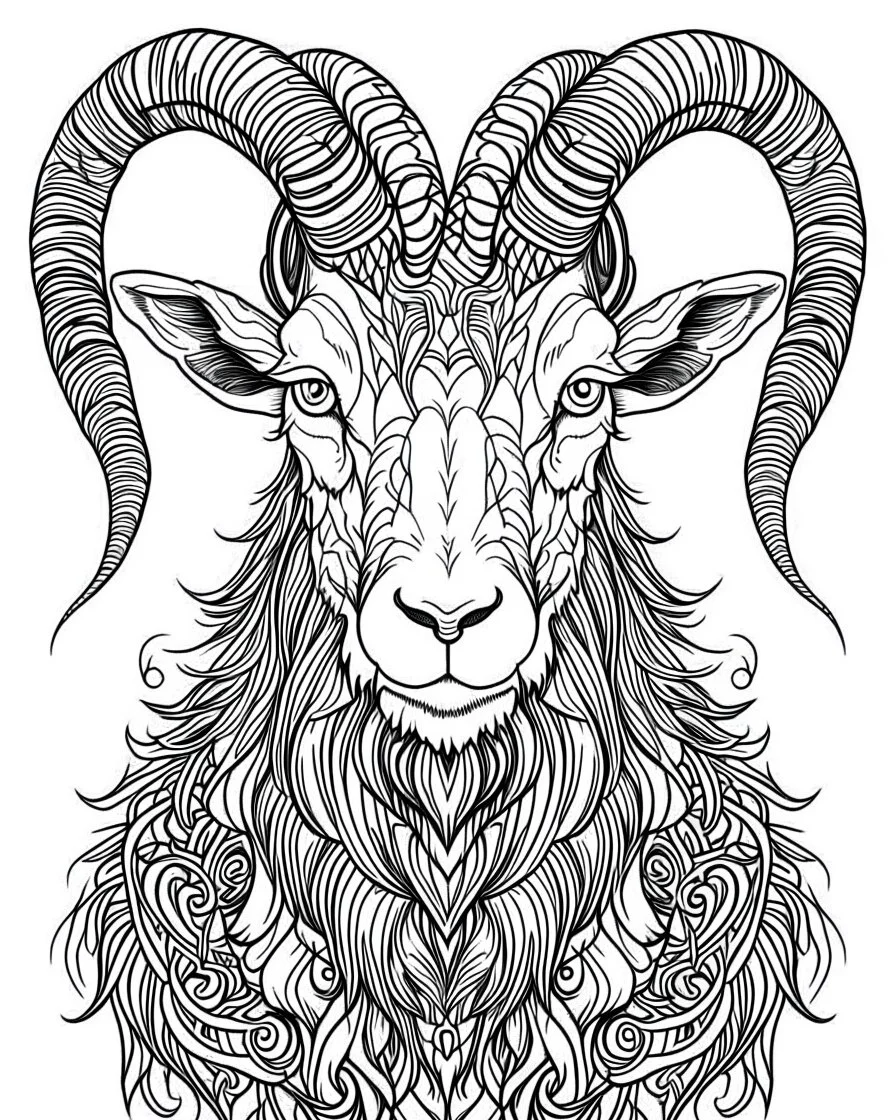 Black and grey realsitic goat tattoo