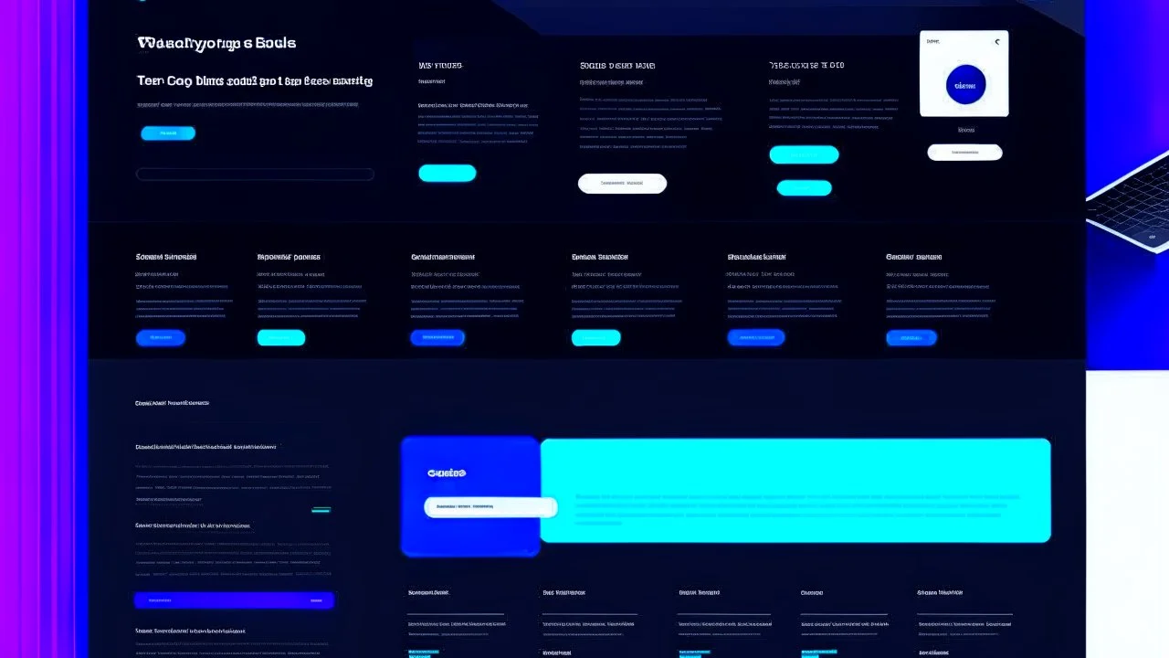 A modern dark-theme landing page for a SaaS company with a headline on the left-hand side and a server image on the right-hand side, ux, ui, ux/ui website –v 4 –stylize 800