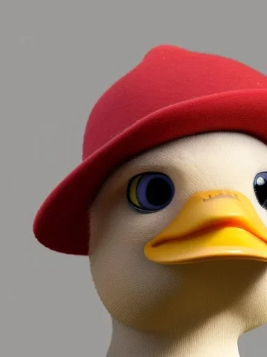 A duck with a hat on it